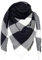 FIFTHAVE Schal Damen Herren Scarf Women Winterschal, Schal Kariert übergroßer Quadratisch Deckenschal Warmer Oversized Fransen Cape Poncho Herbstschal Schwarz weiß