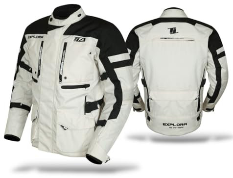 TLA EXPLORA LIGHT Giacca moto con protezioni omologata CE classe A, fodera impermeabile rimovibile, taglie sino 7XL uomo, donna, Giubbotto moto Enduro mezza stagione, estiva