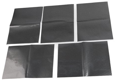 RC-Wrap-Folie, Wasserdichte RC-Wrap-Aufkleber, Dünn, Blasenfrei, Kohlefaser-Stil, Luftablass, 5 Stück für Karosserie, Motorhaube