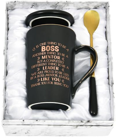 Joymaking Boss Gift for Men Women Coffee Mug 11oz Boss Mug for Leader Manager Birthday Retirement Best Boss Gifts for Men - Thank You for Being You, 14oz Black