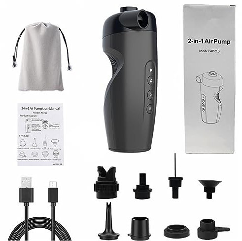 dijiusidy Elektrische Luftpumpe für Paddle Board mit 3000 mAh Akku mit großer Kapazität – einfache Bedienung, breite Verwendung, ABS, leicht zu transportieren