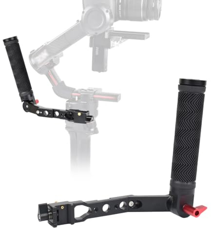 KOQINVIZ 360° Adjustable Handgrip Handle with NATO Clamp for DJI RS3 Pro/RS3 Mini/RS3/RS2/RSC2, Gimbal Sling Grip with Coldshoe 1/4 Holes Extension Mount