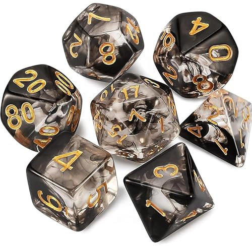 7PCS Polyhedral DND Dice Set - Double-Color Role Playing Game Dice for Dungeons and Dragons, RPGs & Tabletop Games