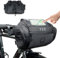 Shinkuro Bike Basketg, Large Capacity 4.8L Reflective Waterproof Bike Handlebar Bag Bike Front Bag Camera Bag Handbag Phone Bag with Touch Screen Shoulder Strap for Mountain Bike Traveling