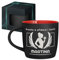 Maverton Tazza da caffè latte o tè in ceramica - 400 ml - Incisione personalizzata - Bicchiere con manico per bevande per Lei - Tazze da colazione per compleanno donna - Interno rosso - ali