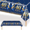 MORAINJAY Birthday Tablecloth for 40,Navy Blue Table Cloth for 40th Birthday Party,137x274cm Table cover,Rectangular Waterproof Tablecloth for Men,Women, Birthday Party Supplies Table Decor