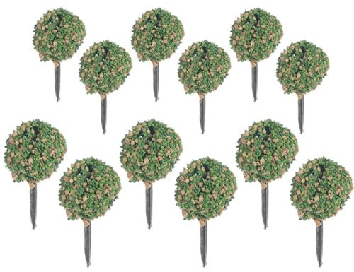 Modell Bäume Miniatur, 12 Stück Zug Bäume Eisenbahn Landschaft Diorama Baum Architektur Bäume, Stücke Modell Bäume für DIY Landschaft, Mini Landschaft Landschaftsgestaltung