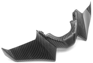 SIMICASE Motorrad Winglet Für MT-07 FZ-07 MT07 FZ07 SP 2021-23 2024 Motorrad Sport Abtrieb Nackt Forntal Spoiler Aerodynamische Flügel Deflektor Wind Wing Spoiler(Kohlenstoff-Look)