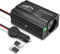 AUCARAUTO 300W Spannungswandler, Wechselrichter 12V auf 230V Stromumwandler mit 4.8A Duales USB kfz ladegerät und Auto Steckdose, Laden Sie Ihr Laptop, iPad, iPhone, Tablet Und Mehr - Schwarz