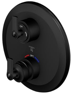Steinberg Serie 350 Dusch-Wannenarmatur, Fertigmontageset, Unterputzthermostat, 2 Verbraucher, 3, 35041333S, Farbe: Matt Black