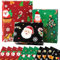 WERNNSAI Weihnachtsgeschenkpapier Set mit Weihnachtsmann – 10 Blatt 51 cm x 68 cm Lustiges Weihnachtsgeschenkpapier für Kinder zur Weihnachtsfeierdekoration Weihnachtsmann Weihnachtsbaum