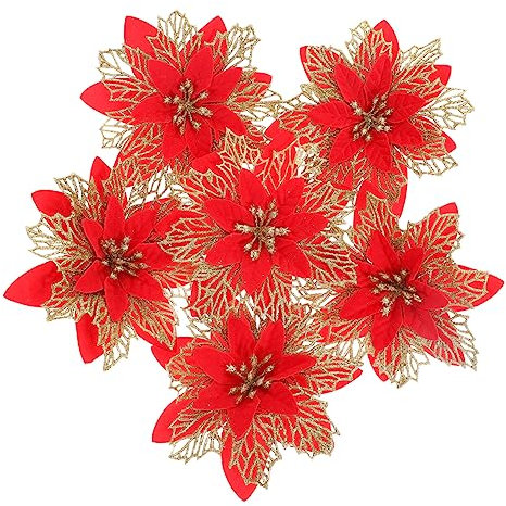 OFFSCH Decorazioni Natalizie Fiori Artificiali Fiori Finti Per Albero Di Natale Per Decorazioni Estive E Interni