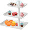 Kongming Etagere mit 3 Etagen 360°Drehbares Cupcake Ständer Metall Tortenständer Kuchenständer für Display Obst Kuchen Muffin Snack (weiß)