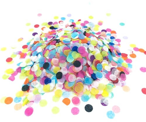 SpetngSake 50g/Packung Pastellfarbenes Konfetti, Runde Pailletten aus PET oder Papier, 1cm, für Geburtstag, Hochzeit, Weihnachten, Valentinstag, Karneval, Baby Shower