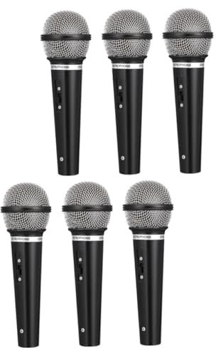 Vaguelly 6pezzi Microfono Ruolo Simulato Per e Spettacoli Accessorio Realistico Per Intrattenimento e Karaoke