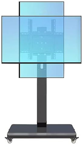 SQMGFA Support TV Mobile pour téléviseur de 32 à 65 Pouces, Support de 110 LB, Support d'angle Mobile, Rotation de l'écran à 90 ° pour la Maison, Le Travail, Support TV Mobile (S) (M) (M