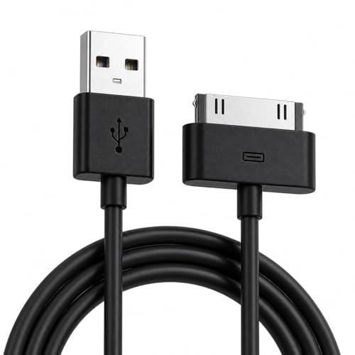 1 x Peak Power 30-Pin USB cavo di ricarica e sincronizzazione 1m - Compatibile con iPod Nano, Touch, Classic, Video, iPhone 3G / 3GS / 4 / 4S & iPad 1/2 / 3 (nero)