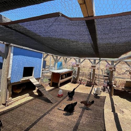 (5x10 m) 70% Nivel de Sombra Toldo Vela de Sombra Red de Sombreado Negra Protección Solar Hoja de Lona Engrosamiento Cifrado Sombra para El Hogar Planta de Patio Aislamiento Malla Sombreador