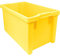 5 St. Dreh-Stapelbox - Nestbehälter, Höhe 350 mm, 600x400 (BxT), aus PP, 50 Liter, dickwandige Industriequalität (gelb)
