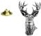 GIFTSEARCH Weiß Hirsch Tailed Englisch Zinn Anstecknadel (xtspba22)