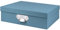 Rössler SOHO Aufbewahrungsbox mit Deckel A4 | Aufbewahrungsbox aus Papier | Bad Organizer | Organizer Küche | Organizer Schminke | Boxen Aufbewahrung | 34 x 26 x 10 cm | 1 Stück | Farbe: Blau | Denim