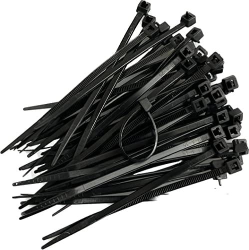 Releasable Reusable Small Cable Ties 50 Pieces (3.6mm x 100mm, Black)