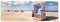 PICSonPAPER Leinwandbild Panorama Nordsee Strandkorb, 90 cm x 30 cm, Dekoration, Kunstdruck, Wandbild, Geschenk, Leinwand Strand (Nordsee)