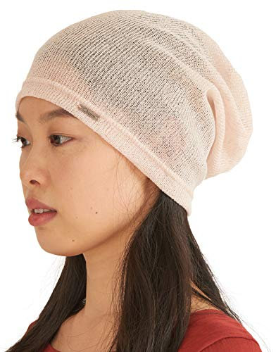 CHARM Leichte Sommermütze für Herren - Atmungsaktive Damen Slouchy Beanie Strickmütze Baggy Slouche Beige