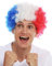 WIG ME UP - MMAM-15M Perücke Karneval Afro Fan-Perücke Fußball WM Tricolore Blau Weiß Rot Frankreich