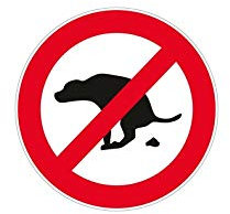 Autocollant Sticker signalisation Plaque Porte Panneau Interdit crotte Chien