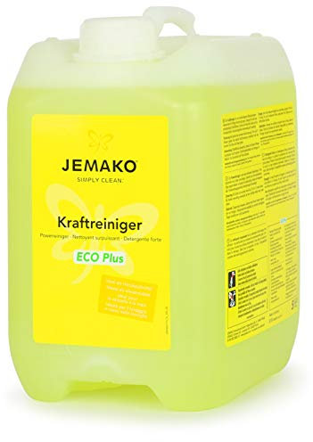 Jemako Kraftreiniger ECO Plus | Konzentrat | Besonders ergiebig | inkl. Mikrofasertuch (Gelb, 5 Liter)
