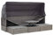 Sonneninsel Outdoor Rattan mit Dach Loungemöbel Terrasse Gartenlounge Sonnenliege Doppelliege Gartenliege Garten Lounge Set Loungebett Gartenmuschel Gartenmöbel, Grau