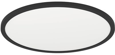 EGLO connect.z Smart-Home LED Deckenleuchte Rovito-Z, Ø 42 cm, ZigBee, App und Sprachsteuerung Alexa, Lichtfarbe einstellbar (warmweiß-kaltweiß), RGB Backlight, dimmbar, Deckenlampe schwarz