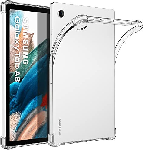 MoKo Hülle Kompatibel mit Samsung Galaxy Tab A8 10,5 Zoll 2021 (SM-X200/X205/X207), Leicht Schutzhülle mit Flexible TPU Kristall Klar Rückseite Tablethülle Tablet Cover für Galaxy Tab A8, Transparent
