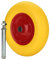 Jiubiaz Schubkarrenrad 4.80 4.00-8 Vollgummi mit Achse, Schiebkarrenrad Luftrad Ersatzrad, Gummirad, pannensicher, Ø390mm, 200kg Tragkraft Ersatzrad, 95mm Breite Reifen für Schubkarre