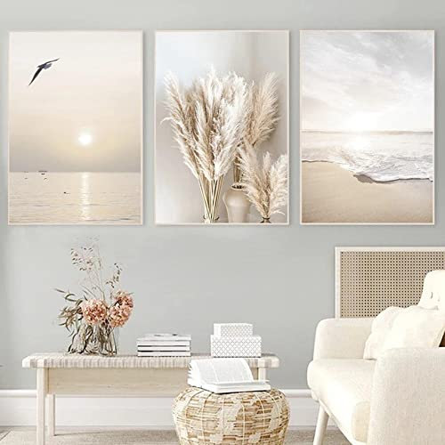 EXQULEG 5D Diamant Painting Full Drill Set, Landschaft Pampasgras DIY 5D Diamant Painting Diamantmalerei Sets für Erwachsene, Strassstein Stickerei für Haus, Wand Und Eingang Dekorationen,30x40cm (A)