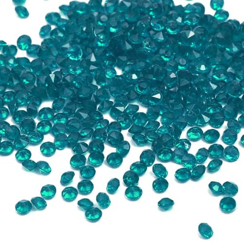 4000 Stück Acryl Deko Diamantkristalle 4mm Glitzer Streudeko Tischschmuck Funkelnd Dekosteine Kristalle Konfetti Diamanten zum DIY Verzieren Tischdeko Hochzeit Taufe Verlobung Valentinstag,Blau Grün