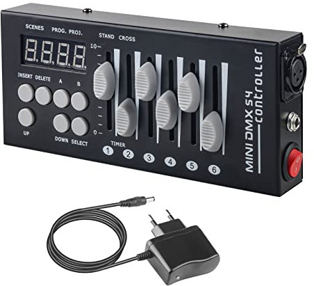 Mini DMX512 Console Controllo 54 Canali,Console Luci Effetti Console di Illuminazione del Palcoscenico