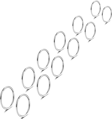 16g Septum Piercing 316L Edelstahl Tragus Ohrringe Knorpel Helix Conch Daith Lippenpiercing Schmuck 6-16mm Set