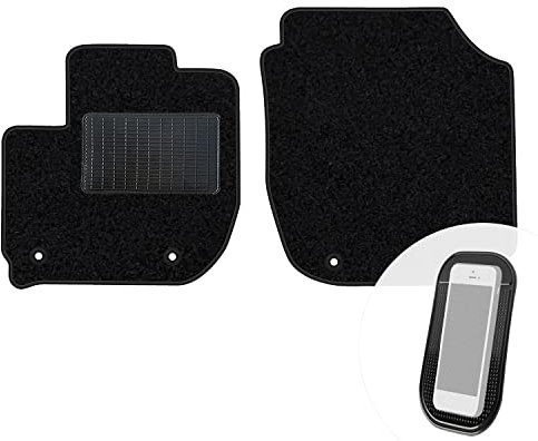 moto-MOLTICO Vorne Fußmatten Auto Velours Autoteppiche Schwarz Automatten Set 2-teilig passend für Honda HR-V II 2013-2021