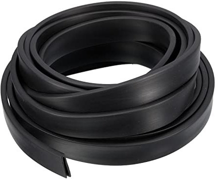 sourcing map U-Kanal-Kantenverkleidung, 3,5 m Länge, Gummidichtung, Kantenschutz, flache Passform für 0,5–1 mm Kanten, (5/32 Zoll B x 43/64 Zoll H) schwarz