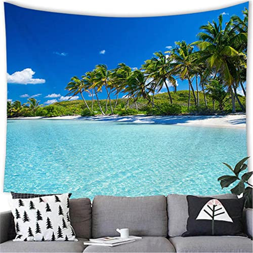 MEKPAM Sommer Strand Wandteppich Meer Stil Wandteppich Party Dekoration Sommer Strand Muschel Wandteppich Wandbehang 200x150cm
