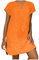 Susenstone Robe Ete Femme Cotton en Line Mi Longue Femmes T-Shirt Robe de Travail Chic et Elegant Couleur Unie Manche Courte Jupe Vêtements Femme Cotton en Line Chemise Maxi Robes De Soie Orange