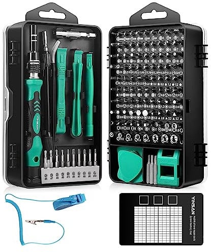 Set Cacciaviti di Precisione Magnetici Professionali, Kit Cacciavite di Riparazione Portatile per iPhone, iPad, Telefono Cellulare, Tablet, PC, Laptop, Orologio, Occhiali, PS4, Xbox,134 Pezzi