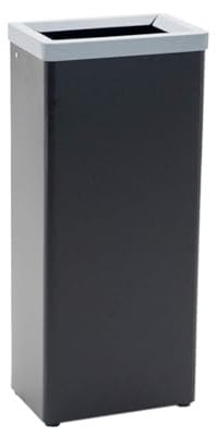 Danieli - Cestino per Raccolta Differenziata in Acciaio Nero Opaco. Pattumiera Modulare per Interni Raccogli Rifiuti. Coperchio in Acciaio Colorato Rimovibile. 42 L. (Grigio)