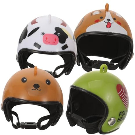 Toyvian 12 STK Kopfbedeckungen Für Haustiervögel Klein Hamsterhelm Papagei Kopfbedeckung Vogel Mütze Schutzhelm Für Vögel Ausgestopfter Tierhelm Entenhelm Eisen Haustierzubehör