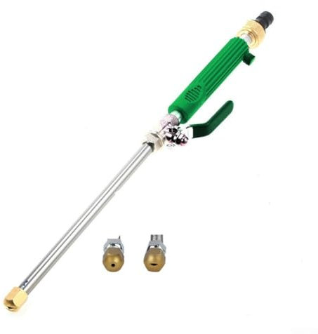 ZAMETTER Pistolet de lavage haute pression 2 en 1 Hydro Jet - Pistolet à eau haute pression en acier inoxydable - Long manche - Vert