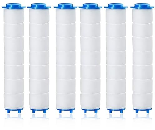 LuLiyLdJ filtro doccia, filtro per doccia, set filtro risparmio acqua per soffione doccia, filtri in cotone PP per soffione doccia, cartuccia sedimenti filtrati, filtro per soffione doccia, 6 pezzo