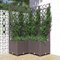 Gecheer Fioriera Angolare con Graticcoo,Fioriera,da Giardino,Grigliato,con Traliccio,Graticcio,in Polipropilene,Marrone,80x80x136 cm,Fioriera Grigliato con Traliccio,Fioriera da Giardino Terrazzo