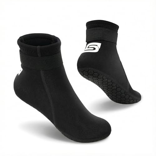 Summshall Neoprensocken Kinder 3mm Warm Halten Neopren Socken Wassersocken Tauchsocken für Wassersport